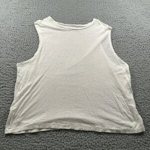 ANINE BING Women's Sleeveless Top Size Medium White Linen Viscose‎ Blend